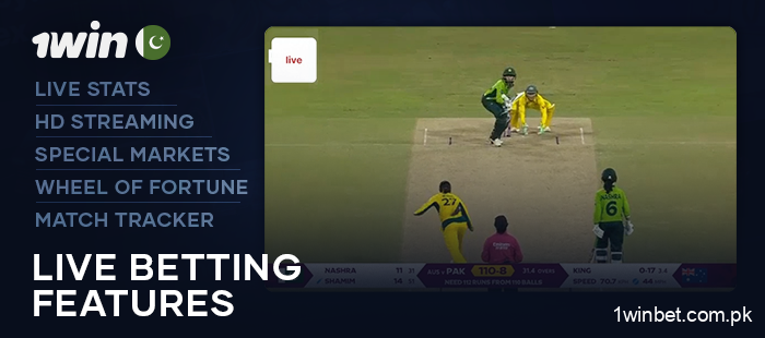 Features of live sports betting for Pakistani users of 1Win