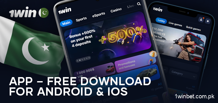 1Win casino app for iOS and Android devices