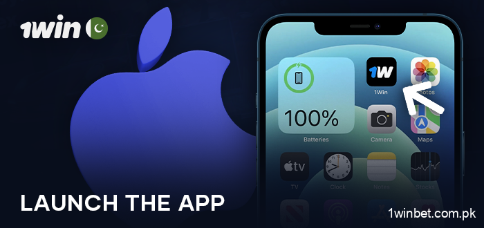 Open the installed 1Win app on your iPhone's home screen