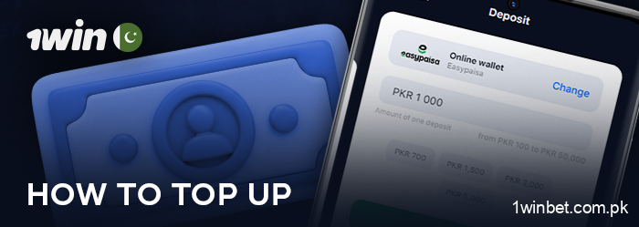 The deposit process in the 1Win casino app