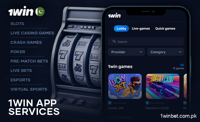 Services available in the 1Win app for Pakistani players