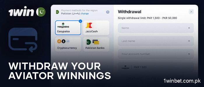 Get your winnings from Aviator 1Win credited to your account