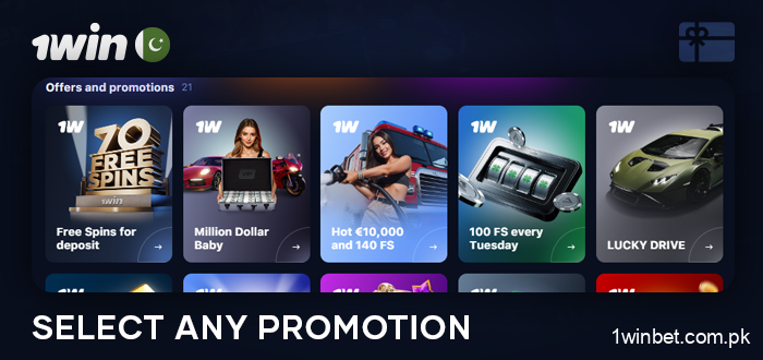 Decide on a bonus on the 1Win Pakistan