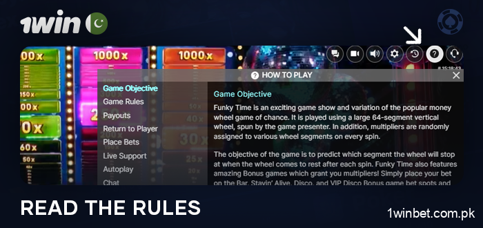 Check the rules and algorithms in the live game on the 1Win casino
