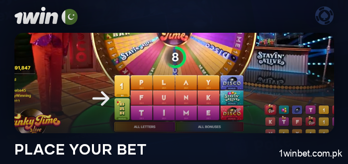 Place your bet and start playing live game at 1Win Pakistan