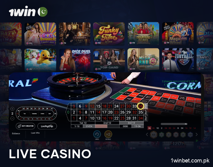 About live games on the 1Win Pakistan