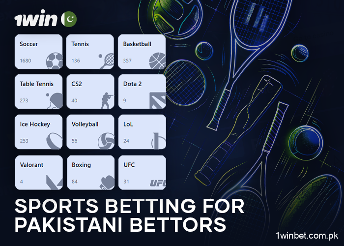 Sports to bet on at 1Win Pakistan