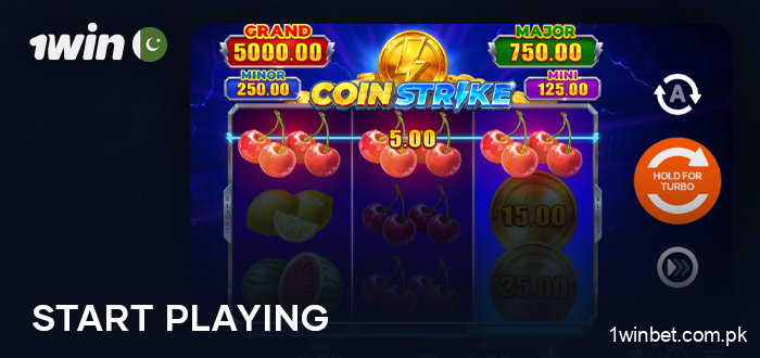 Choose the spin amount and start playing at 1Win Casino