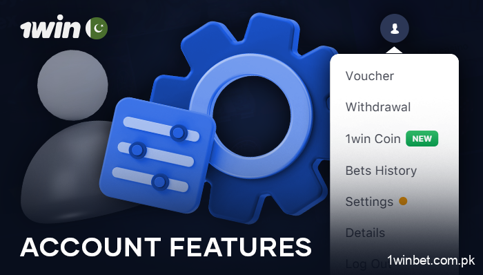 Features of an account at 1Win online casino