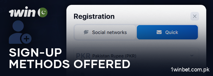 Ways to register at 1Win online casino