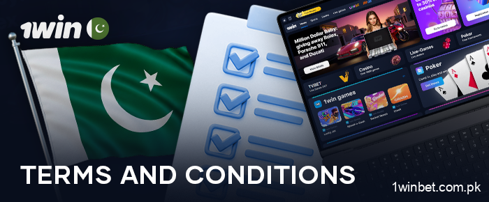 Terms and conditions provided by 1Win Casino for Pakistani residents